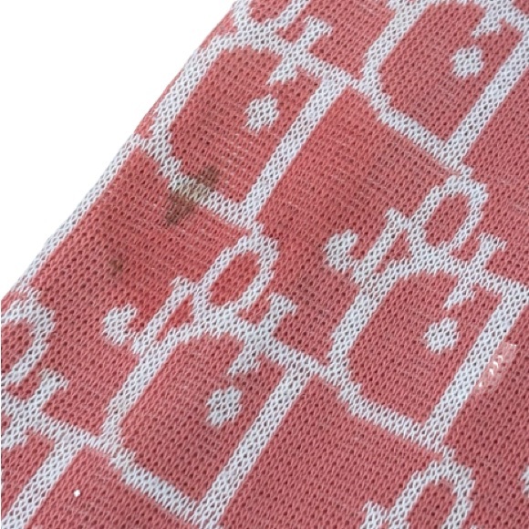 Vintage Dior Knit Logo Scarf in Pink - Picture 14 of 14